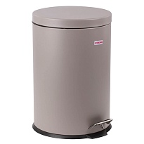 Ведро-контейнер для мусора (урна) с педалью LAIMA Classic, 20 л, серое, матовое, металл, со съемным внутренним ведром в Рязани