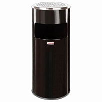 Урна с пепельницей 27 л, нержавеющая сталь, черная, LAIMA PROFESSIONAL в Рязани Урна с пепельницей 27 л, нержавеющая сталь, черная, LAIMA PROFESSIONAL в Рязани