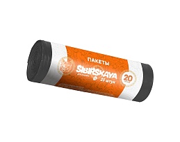 Мешки для мусора 20 л, черные, в рулоне 25 шт., ПНД, 6 мкм, 420х450 мм, SIBIRSKAYA, 101-001 S в Рязани