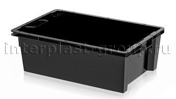 Ящик универсальный для овощей, фруктов и хлеба сплошной черный в Рязани Ящик универсальный для овощей, фруктов и хлеба сплошной черный в Рязани