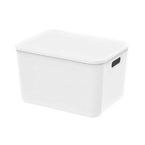 Ящик пластиковый вкладываемый белый 410х305х245 мм в Рязани Ящик пластиковый вкладываемый белый 410х305х245 мм в Рязани