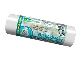 Мешки для мусора 180 л, ароматизированные, белые, в рулоне 10 шт., ПВД, 35 мкм, 1100х930 мм, PREMIUM+, 180105302 в Рязани Мешки для мусора 180 л, ароматизированные, белые, в рулоне 10 шт., ПВД, 35 мкм, 1100х930 мм, PREMIUM+, 180105302 в Рязани