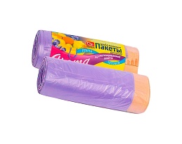 Мешки для мусора 35 л, ароматизированные, Лаванда, сиреневые, в рулоне 10 шт., ПНД, 12 мкм, 560х530 мм, GRIFON Aroma, 101-080 La в Рязани