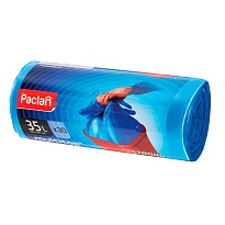 Мешки для мусора 35 л, с ушками, синие, в рулоне 30 шт., ПНД, 10,5 мкм, 640х500 мм, PACLAN Multitop, 600819 в Рязани