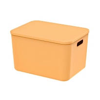 Ящик пластиковый вкладываемый желтый 410х305х245 мм в Рязани