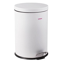 Ведро-контейнер для мусора (урна) с педалью LAIMA Classic, 12 л, белое, глянцевое, металл, со съемным внутренним ведром в Рязани